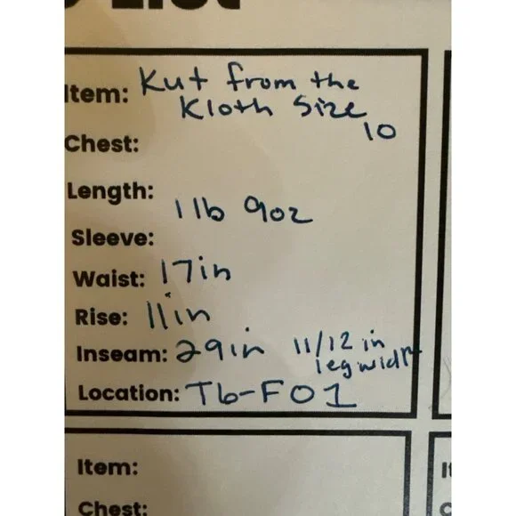 Kut From The Kloth High Rise Meg Fab Ab Wide Leg Corduroy Pants Size 10 Brown - Picture 5 of 8